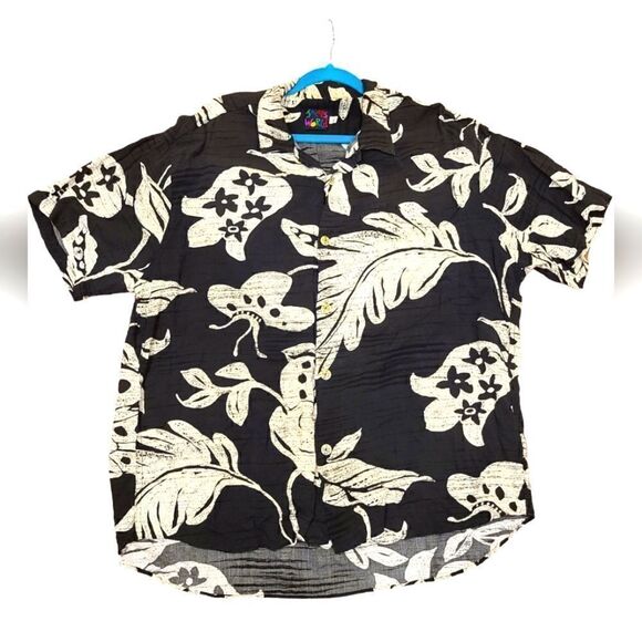 Vintage Jams World Hawaiian Shirt Rayon Tropical Art All Over Print | XL - Picture 2 of 9